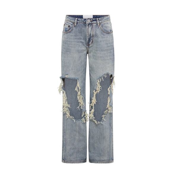 NWT-‎ One Teaspoon Jackson Mid Waist Montana Wide Leg Denim Jeans Sz:32 Ret$150 - Picture 5 of 6